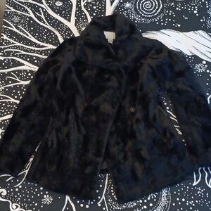 Stylish black Polyester Coat